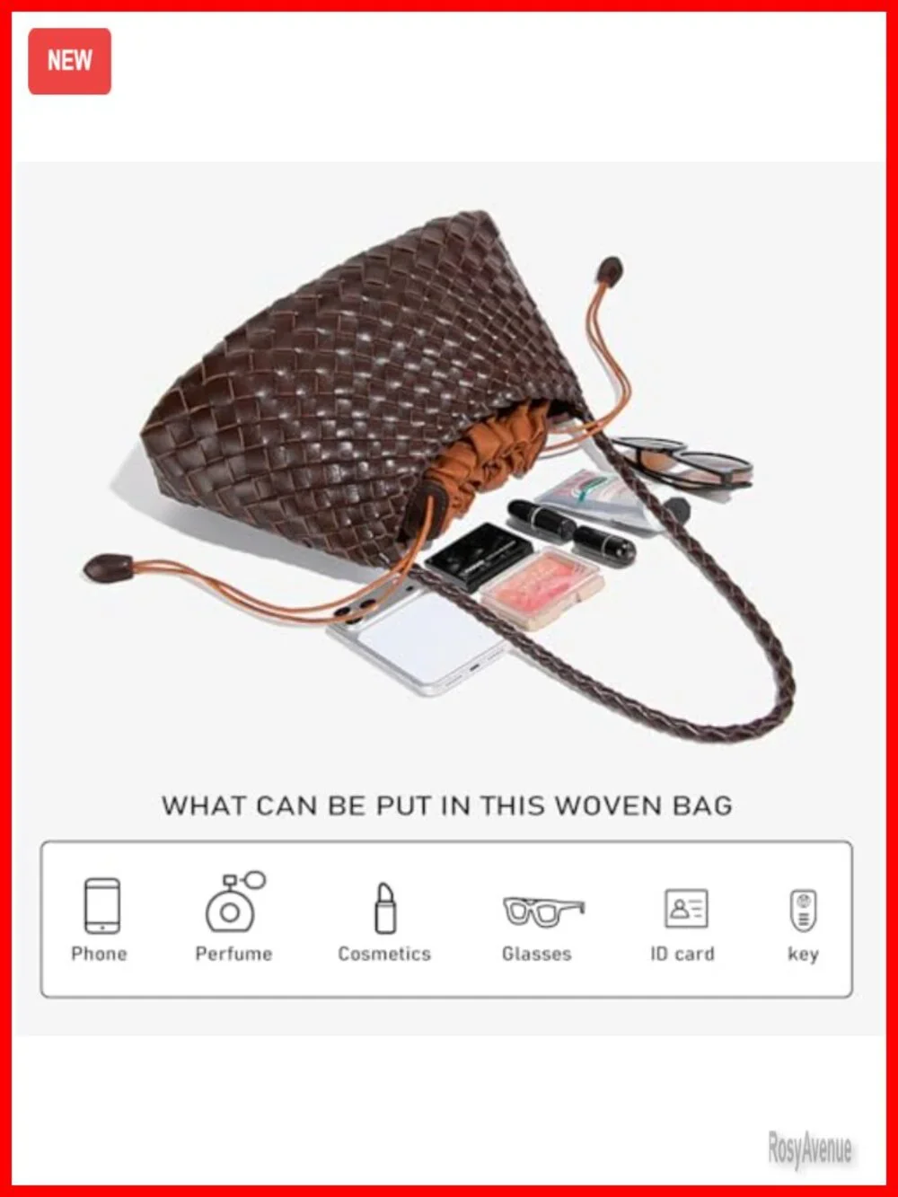 Women's Vegan Leather Woven Hobo Shoulder Tote Bag Handwoven Slouchy Purse